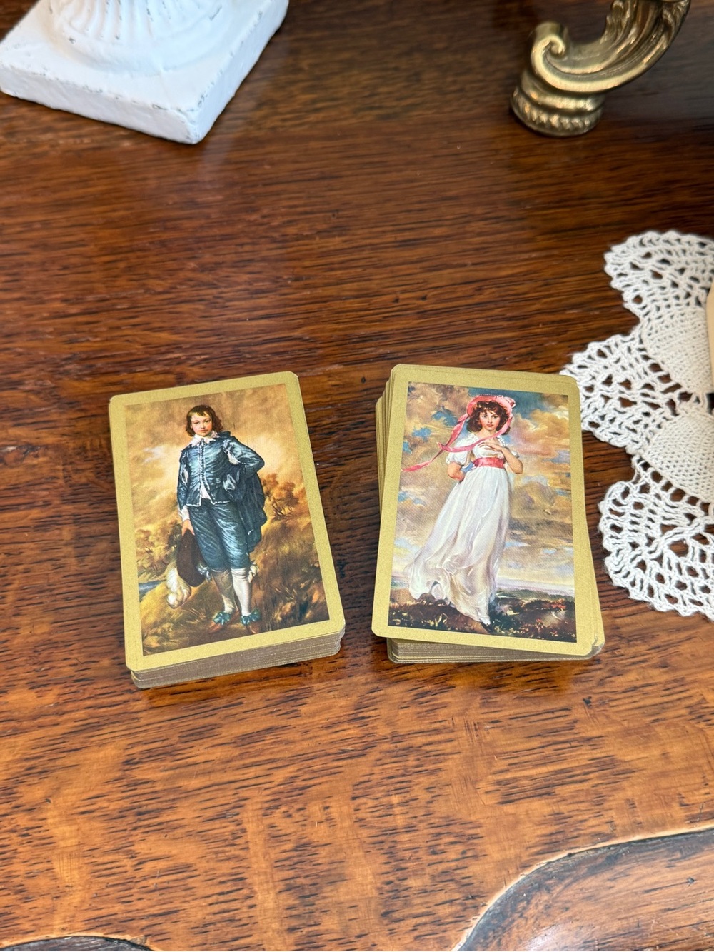 Neiman Marcus Vintage Double Decorative Playing Cards with Pinkie & Blue Boy - Picture 13 of 16